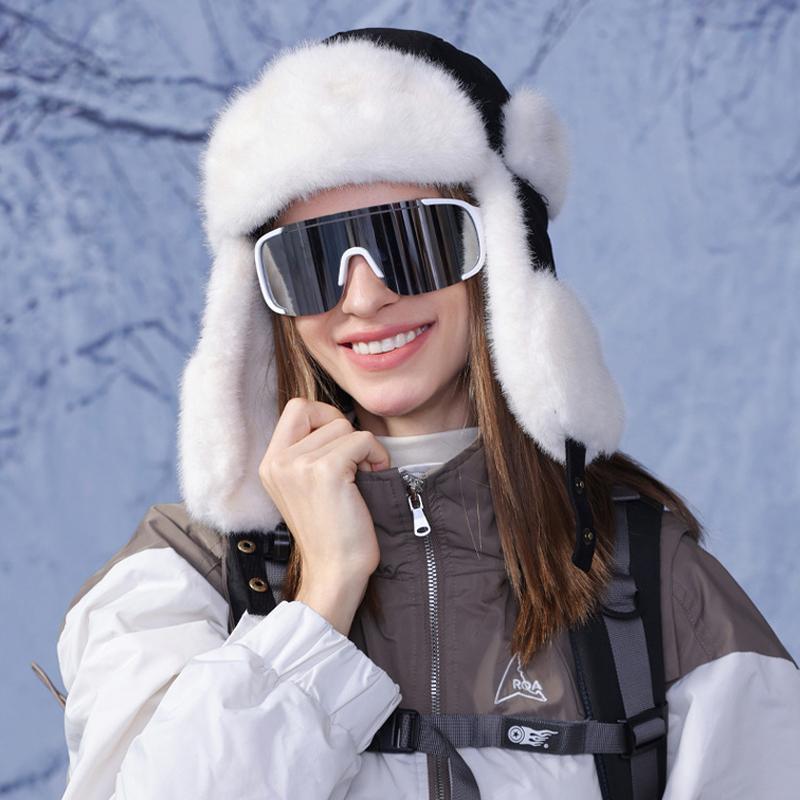 Χειμερινό Αντιανεμικό Προστατευτικό Αυτιών Πουλόβερ Σκουφάκι Ποδηλασίας Σκι Φλις Σκουφάκι Γυναικείο Χοντρό Αδιάβροχο Ζεστό Σκουφάκι για Μεγάλο Κεφάλι Καπέλο Μπόμπερ