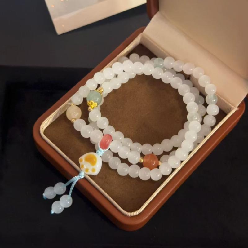 Quartz Agate Bead Natural Stone Beaded Bracelet Lava Rock Tiger Eye Black Onyx Crystal Women Men Yoga Healing Chakra Jewelry