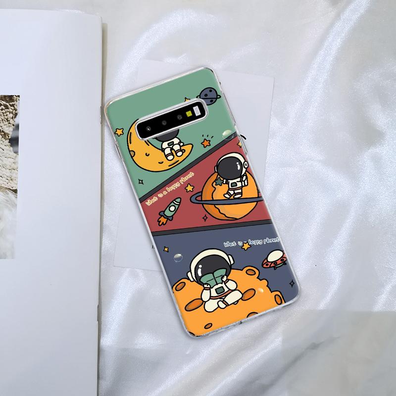 

Милый астронавт космический мультфильм звезда телефон чехол силиконовый для Samsung Galaxy Note 10 Pro задняя крышка для Samsung S10E S10 Plus 5G Note10 Lite