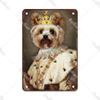 Metal Sign Gentleman Dog Wall Decor, Vintage Tin Plate for Living Room 20x30 cm