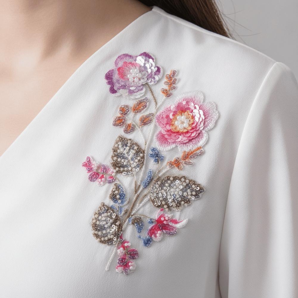 Sew on Embroidery Lace Parches Large Flower Flower Appliques Wedding Dresses