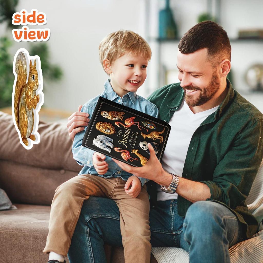 Odpočítávací kalendář obsahuje 24 dárků, odpočítávací kalendář a překvapení.