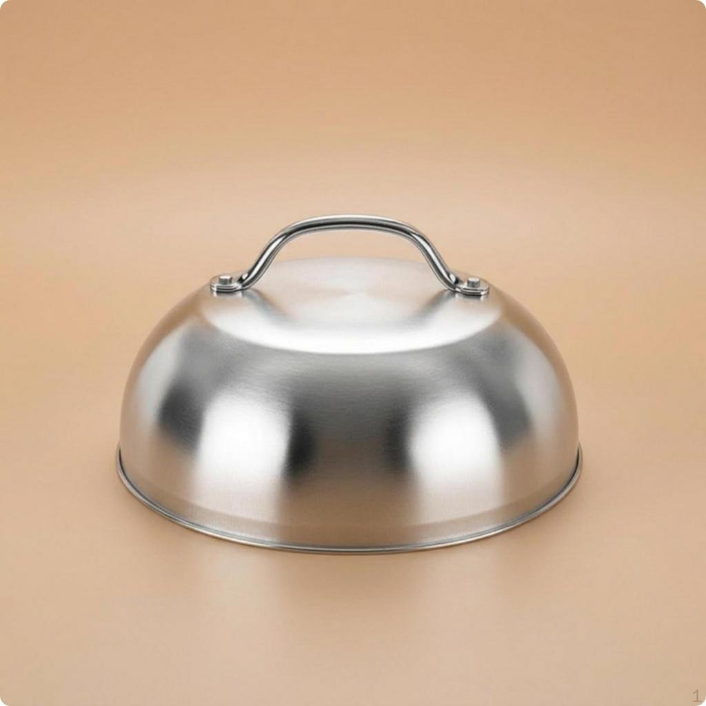 Heat Dome Cover Stainless Steel Melting Flat Surface Basting for Home Cooks, Chefs,