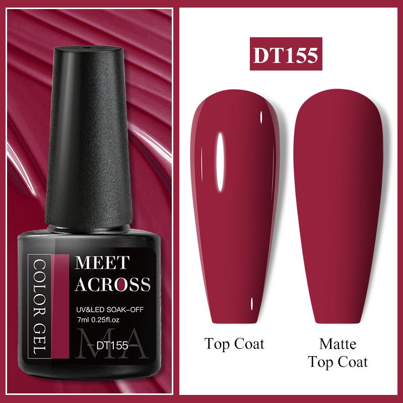 

MEET ACROSS 7 мл зеленый, красный, желтый неоновый гель-лак для ногтей, летний ярко-оранжевый красочный маникюрный УФ-светодиодный гель-лак для дизайна ногтей DT155 аквамарин