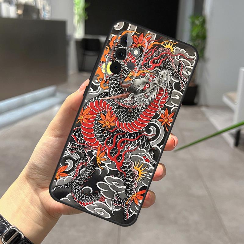 Yakuza Dragon Tattoo Case For Samsung Galaxy A53 A33 A13 A14 A34 A54 A31 A51 A71 A12 A22 A32 A42 A52 A52S Coque