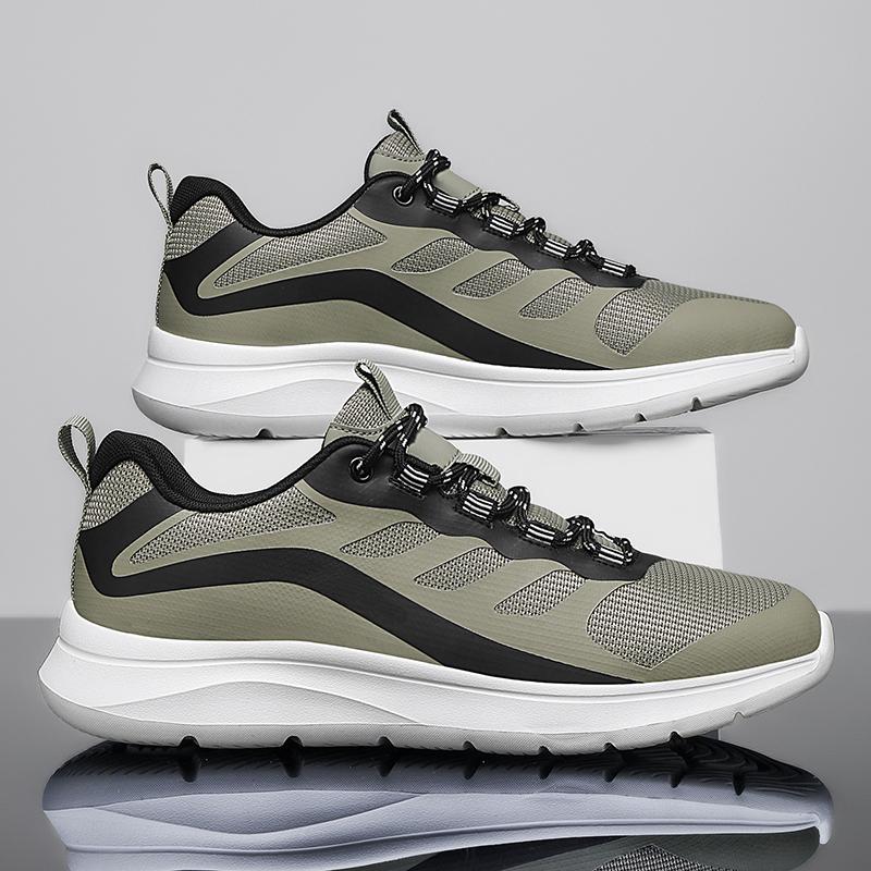 Mens Running Shoes 2026 New Breathable Mesh Lightweight Sports Shoes Street Fashion Casual Short Distance Flat Sports Shoes Man
