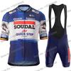 Soudal Quick Step Cycling Jersey Men's Set Summer Cycling Clothing Road Race Bike Shirt Suit MTB Women Bicycle Bib Shorts
