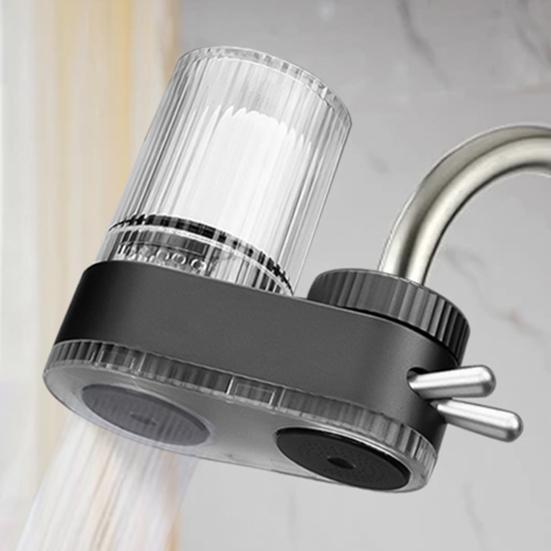 Faucet Mount Water Filter Kitchen Sink Filter Water Faucet Activated Carbon Water Faucet Filter for Reducing Chlorine Limescale Heavy Metals