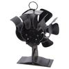 Eco-friendly 2-in-1 Fireplace Fan 6-Blade Chimney Fan without Power Heat Powered Stove Fan Low Noise for Wood Log for Bu