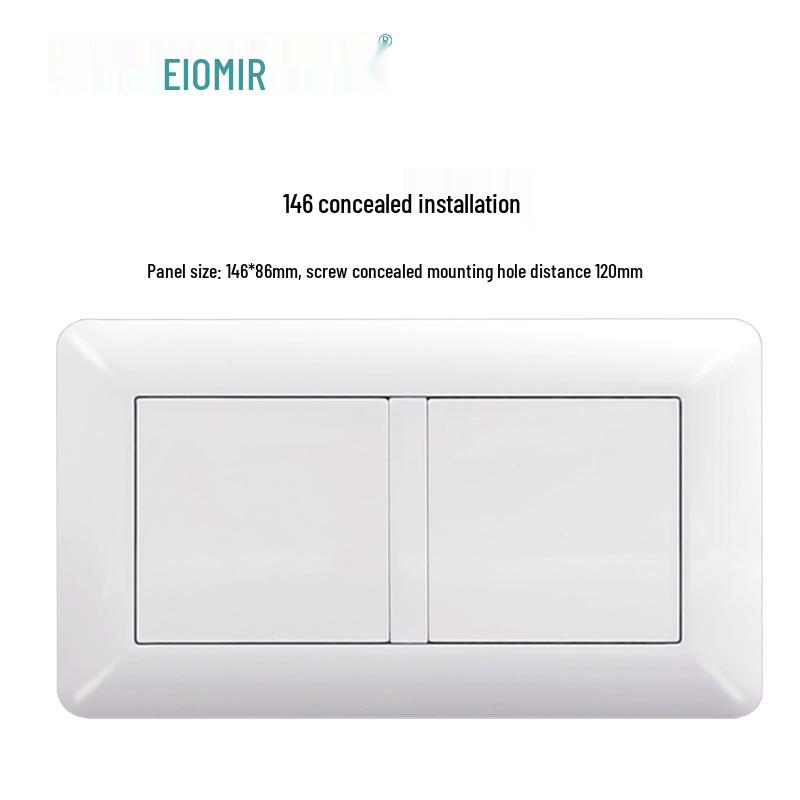 Curved White European Standard Socket Panel with Double USB & Type C, German Switch, Concealed Installation