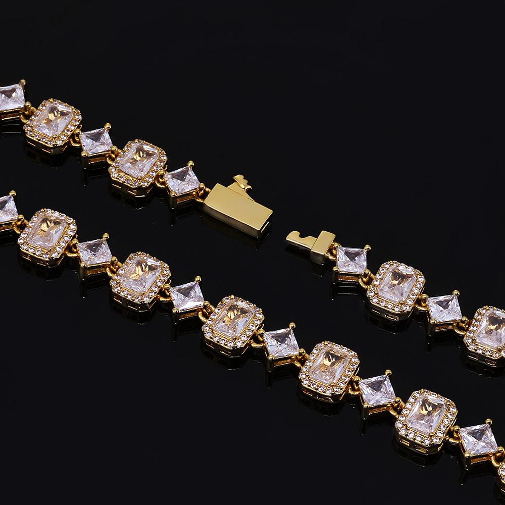 European and American geometric gemstone chain star bracelet hip-hop trend design sense jewelry zircon jewelry customization