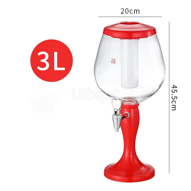 

3L Пивная бочка-пушка Диспенсер Настольный охладитель для напитков Пивная башня с трубкой для льда Охладитель для ресторана Роскошные барные аксессуары