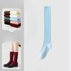 Ankela Red Socks, Women's Calf Socks, Pure Cotton Autumn and Winter Angora Red Knee-high Socks, Vertical Boneless Socks, Pile Socks