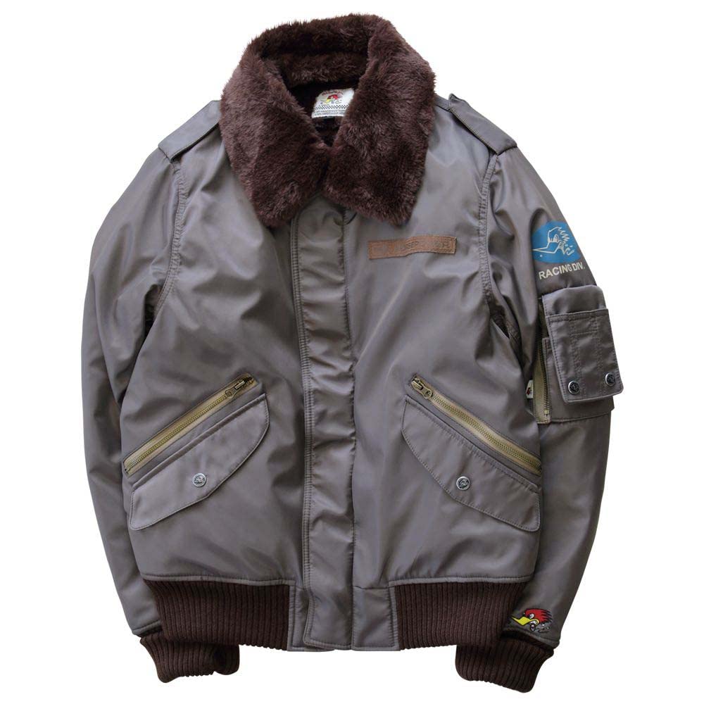 

[Cray Smith] DRAG-GUN Winter Jacket Shoulder, Elbow, and Spine Soft Pads Standard Equipment Removable Fur Collar Included CSY-2850 (LLW, Brown)