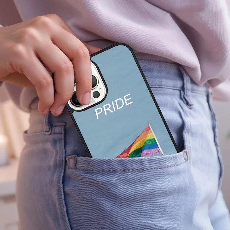 Gay Pride LGBT Rainbow Flag Phone Case For iPhone 17 Air 15 16e 14 13 Pro Max Coque 12 11 Pro Max PLUS Cover