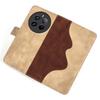 For Realme 12 4G/12+ 5G Case Color Splicing Leather Phone Cover with Wallet Card Slots