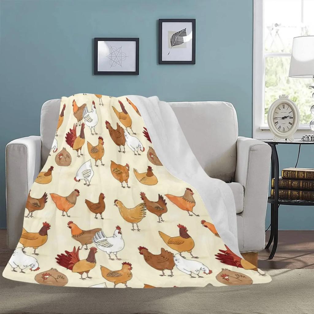 Galaxy Chicken Blanket Flannel Blanket Super Soft Warm Blanket for Living Room Bed Sofa Couch Decoration Lightweight King Twin