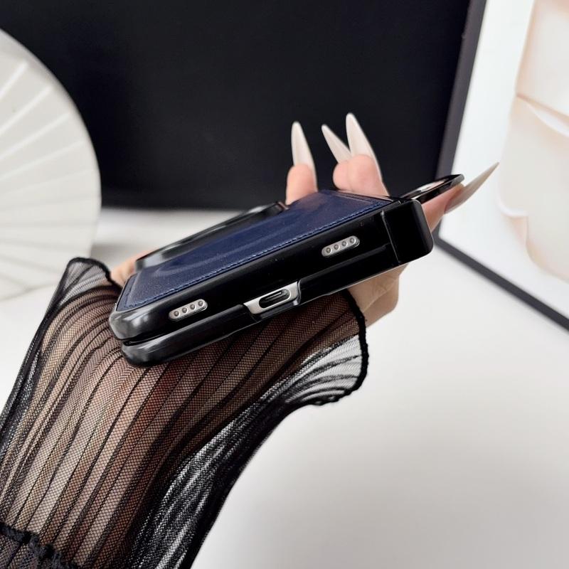 Plain Leather Business Magnetic Phone Case For iPhone Duo 18 With Ring Buckle Multifunctional Protect Phone Cover For Magsafe
