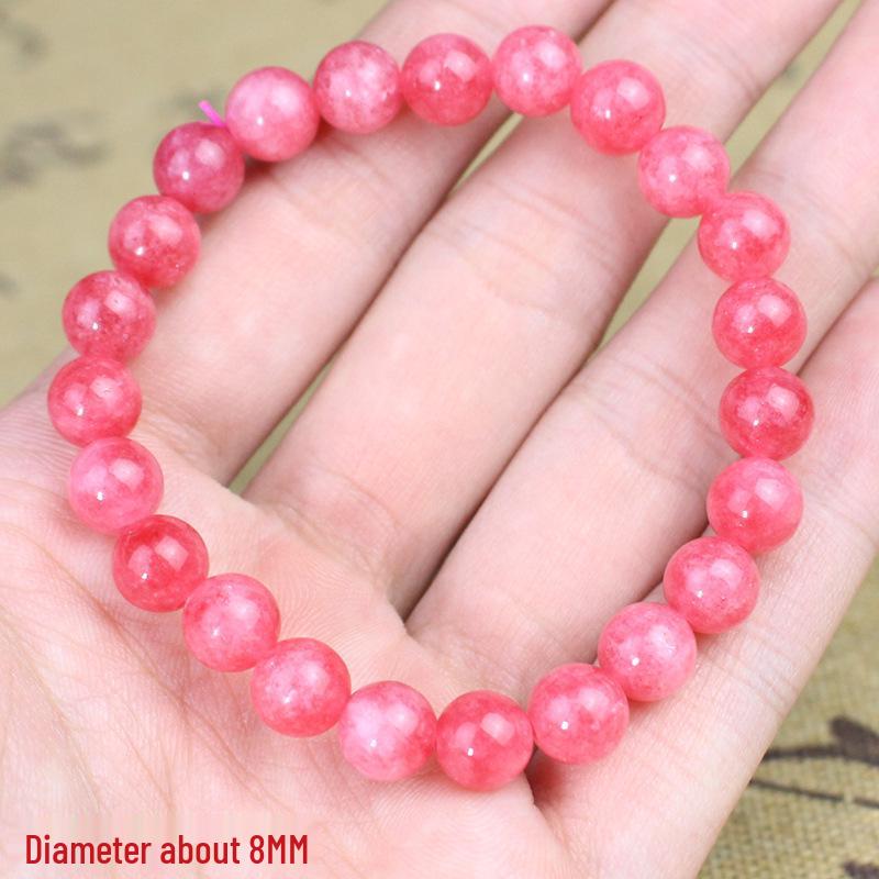 

Quartzite Red Veined Chalcedony Bracelet - Ethnic Crystal Jewelry for Men, Women, Couples