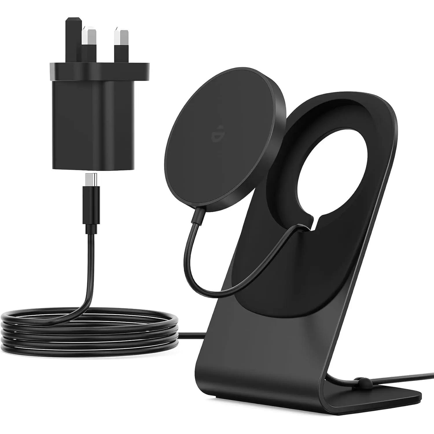 

15 Вт быстрой зарядки магнитные беспроводные зарядные устройства с 20 Вт USB-C PD адаптер Mag-Safe телефон зарядное устройство подставка для iPhone 16 15 14 13 12