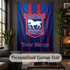Personalized Wall Tapestry,Ipswich Town Custom Text, Soft Fabric Wall Art For Indoor Decoration