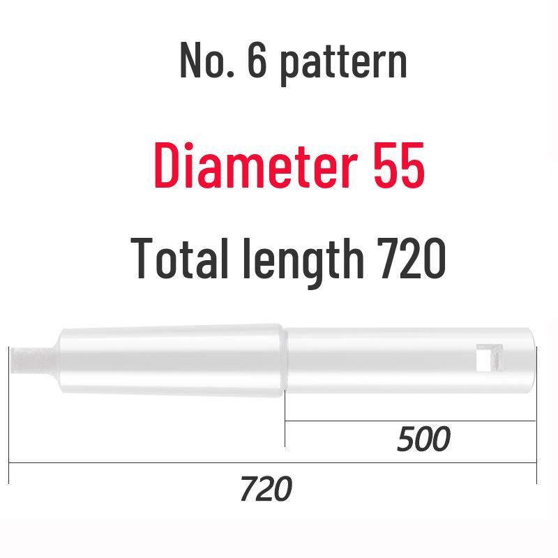 Morse Taper No. 6 Boring Bar, Diameter 30-80, Total Length Options 420-720