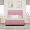 Boxspring Bed with Headboard Pink 140 x 190 cm Velvet