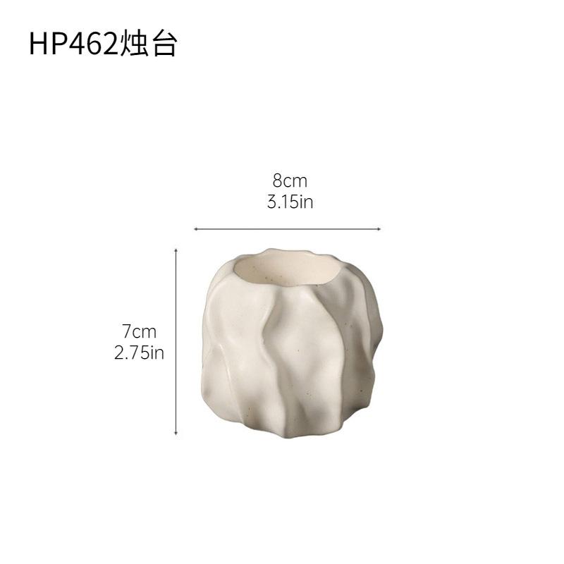 Stiller Wind Creme Keramik Kerzenständer Mittelalterlich Modern Einfacher Kerzenständer Tisch Restaurant Blockhaus Dekoration