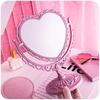 Specchio per Trucco Retro a Forma di Cuore Double-Sided Stile Coreano con Piccolo Design da Tavolo Europeo