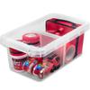 2 Pack Clear Storage Bin with Adjustable Divider Stackable Container Organizing Garage Bedroom Bathroom Closet Kids Room