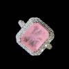 Klassischer 8*10 Paraiba-Ring, rosa, blau, grün, Ring für Damenschmuck, Hochzeit, Brautring, Party-Schmuck, Briefmarken-Ring