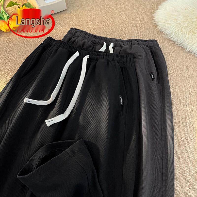 

LangSha Men s Summer Casual Straight-Leg Pants XL