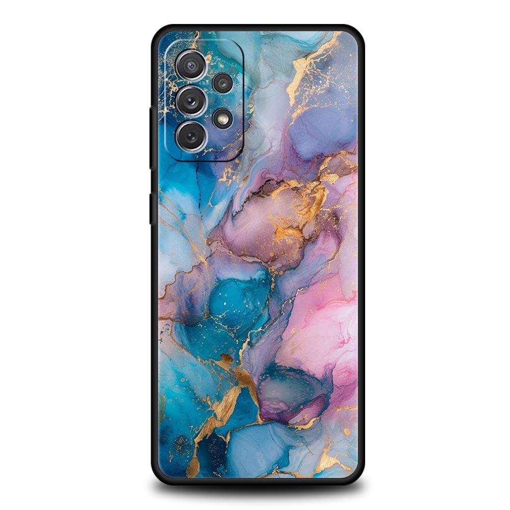 Phone Case For Samsung Galaxy A15 A13 A51 A71 A41 A31 A21S A03S A05 A35 A55 A23 A25 A33 A53 A73 5G Cover Fashion Marble Pattern