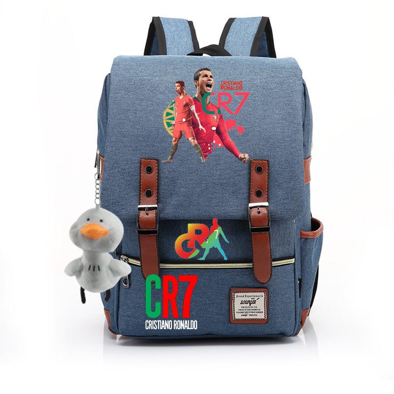 Modischer Anime CR7 Teenager Schüler Schultasche Herren und Damen Freizeit Rucksack