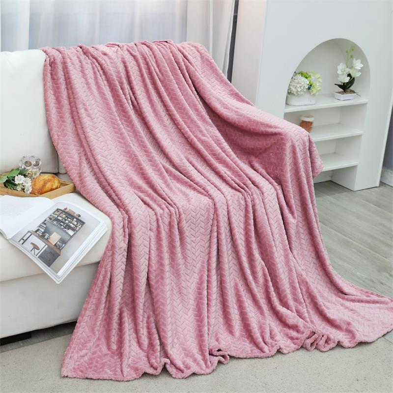 Thick Jacquard Flannel Blanket Wheat Ear Design All Season Gift Air Conditioner
