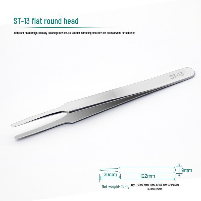 DIY Stainless Steel Curved Tip Anti-static Tweezers for Bird's Nest Handling and Eyelash Extensions