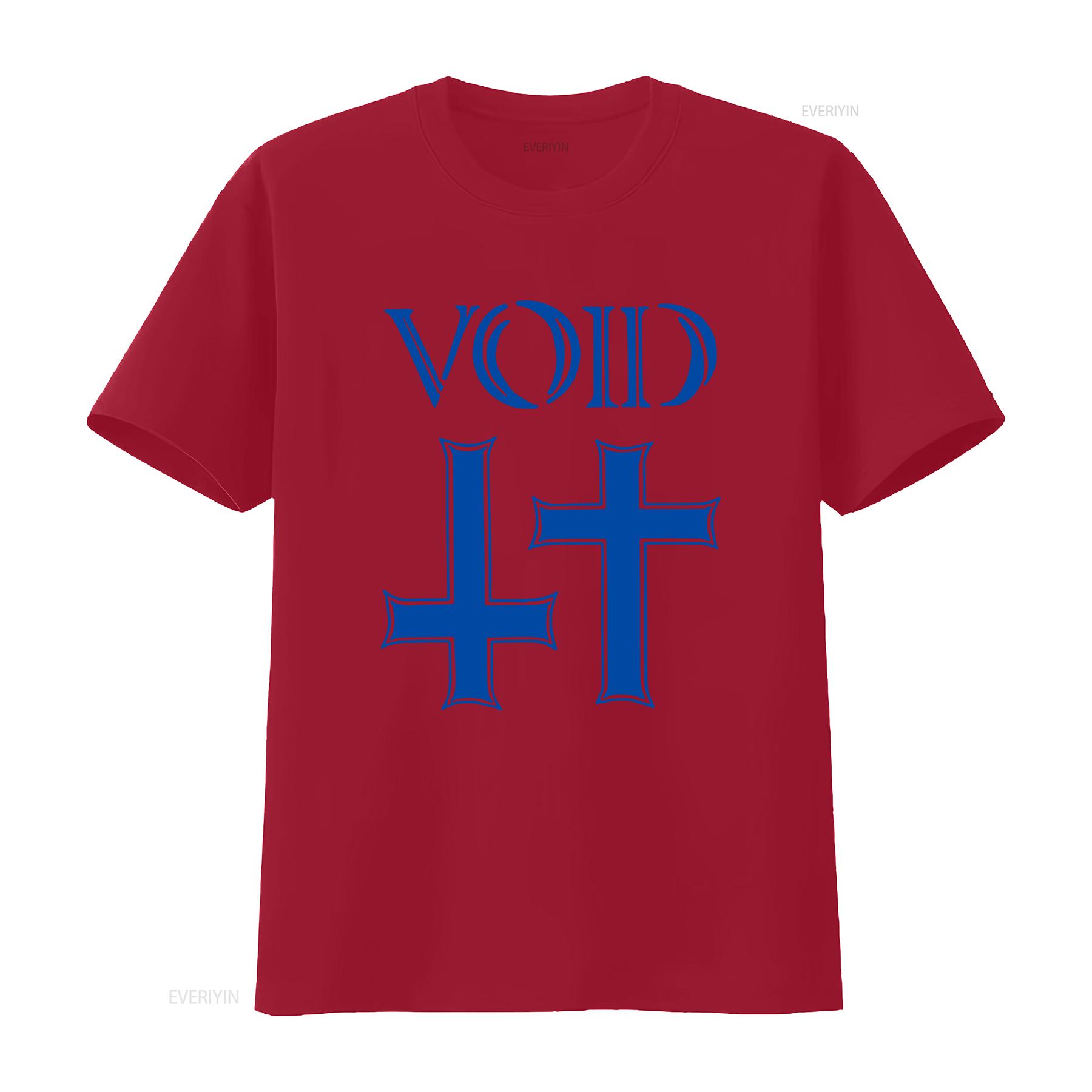 

Void Gothic Cross Blue Print T Shirt for Men and Women Stylish Unique Design vintage Washed Unisex fashion Casual streetwear S