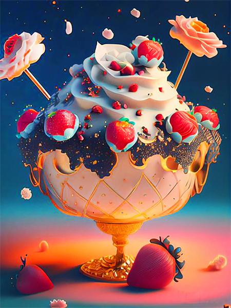 Diamond Painting Sammlung Kuchenbecher Voll Quadratisch/rund Stickerei Essen Landschaft Mosaik 5d DIY Heimdeko