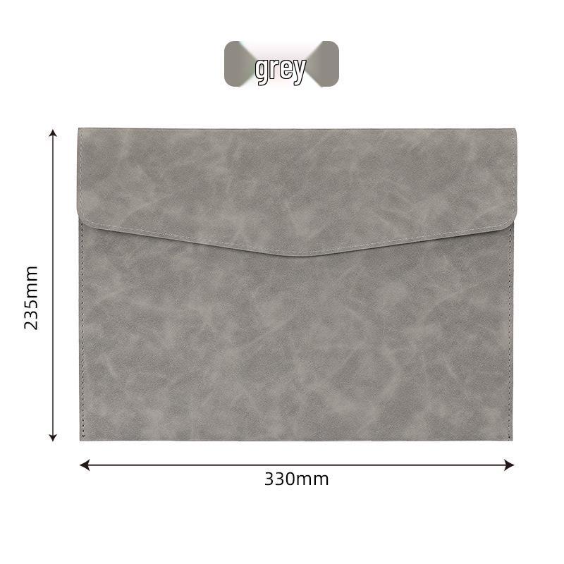 A4 Leather Document File Folder with Custom Logo for Business Receipts and Storage