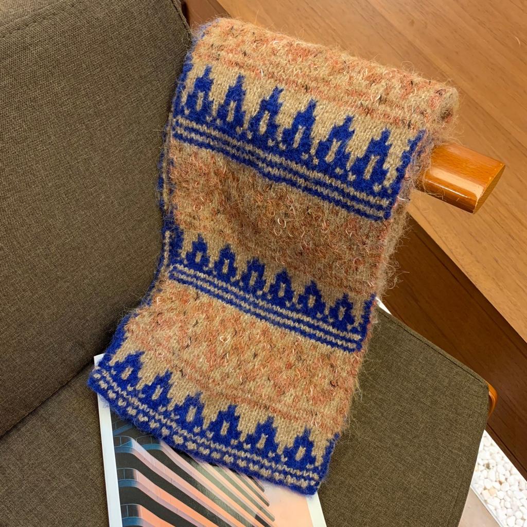 High-quality Scarf Women's Fair Island Jacquard Retro Knitted Autumn and Winter High-end Warm Versatile Scarf Men