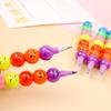 Seven-Section Tanghulu Crayon: Colorful Student Cartoon Pencil for Creative Drawing and Writing