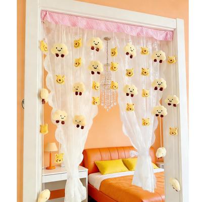 Wolkenbär Gemütlicher Türvorhang für Mädchenschlafzimmer, Teestube, Badezimmer oder Villendekoration