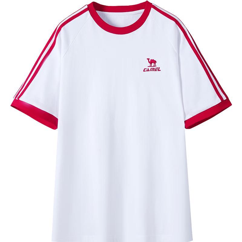 Camel Pure Cotton Retro Loose-Fit Short Sleeve T-Shirt S