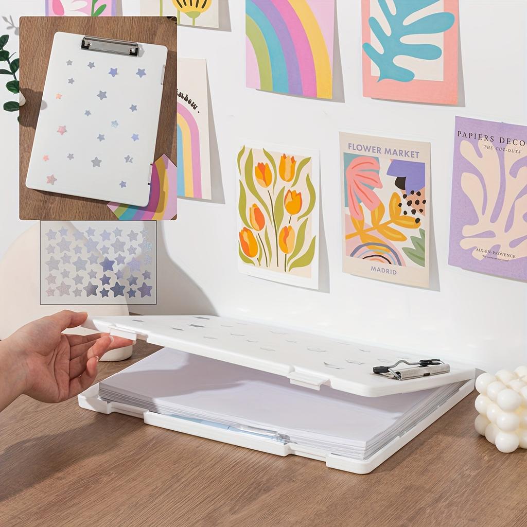 Large-Capacity A4 File Organizer with Clipboard - Durable PP Material,Multi-Functional Document Holder for Students & Office Use