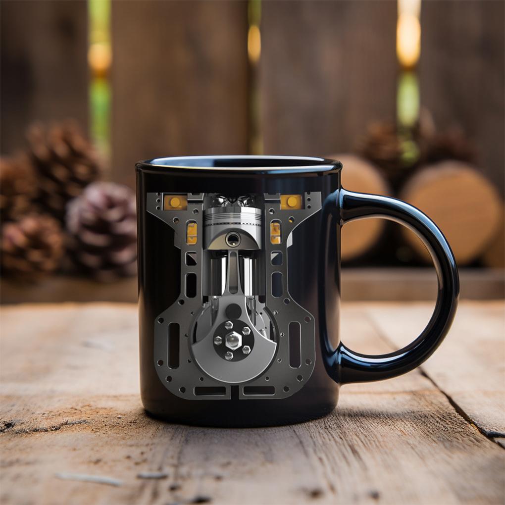 New Funny Engineer Mug Espresso Cups Engine Mugs Latte Mugs Cool Coffee Mugs Mechanical Engine Ceramic Mug Desk Decor Funny Cup