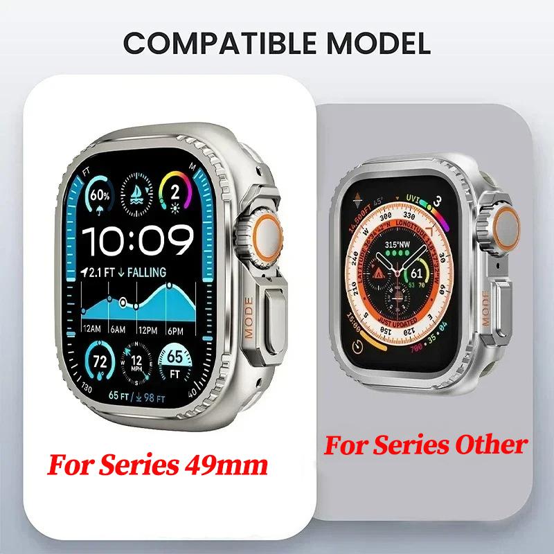 Metal Bumper Case For Apple Watch 45mm 44 Protector Frame Cover For iWatch Series 11 10 9 8 7 6 5 4 SE Change To Ultra 2 49mm