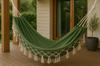 Boho Garden Hammock Brazilian Macrame Two-person Green Large Lounger Xxl
