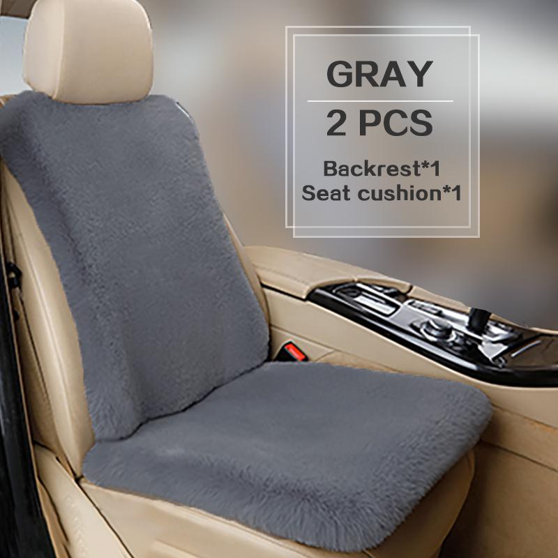 

Плюшевая накидка-подушка на сиденье для BMW X2 X3 E83 F25 X4 G02 X5 E53 E70 X6 E71 F16 X7 Зимний теплый плюшевый протектор Аксессуары для интерьера 2PCS-Gray