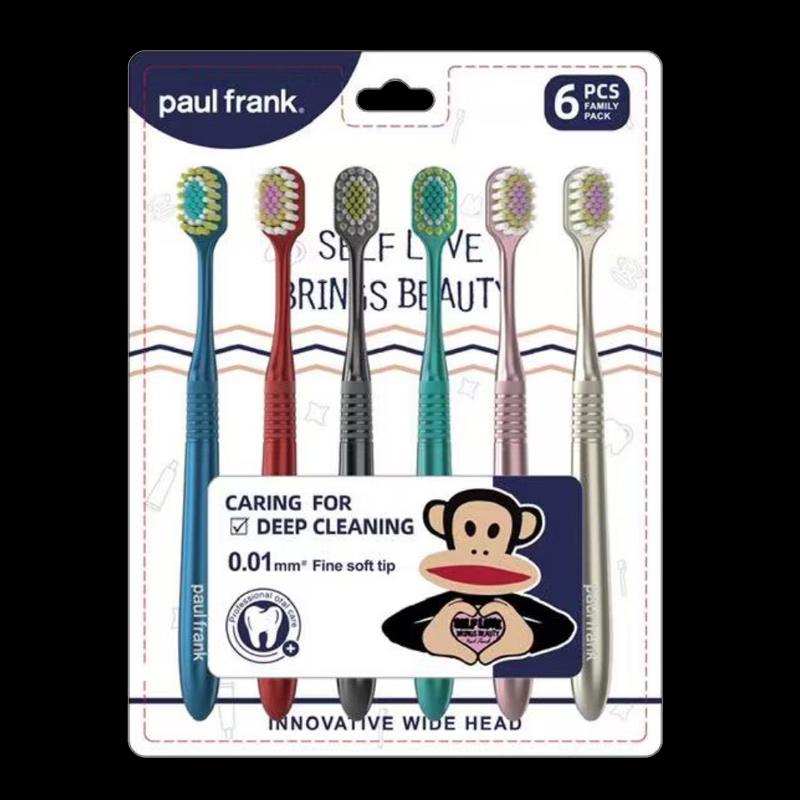 Paul Frank Feather-Soft Wide-Head Toothbrushes (6-Pack)