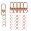 110 Stück/Set Legierung Karabiner Hummerverschluss Haken Schlüsselanhänger Zubehör mit Biegeringen für DIY Schlüsselanhänger Halskette Armband Zubehör